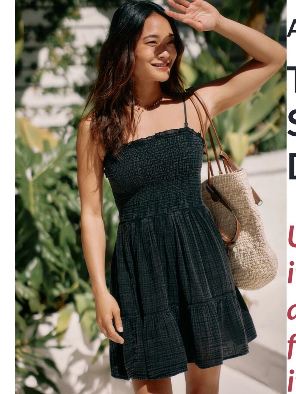 ANTHROPOLOGIE Marisol Smocked Mini Dress